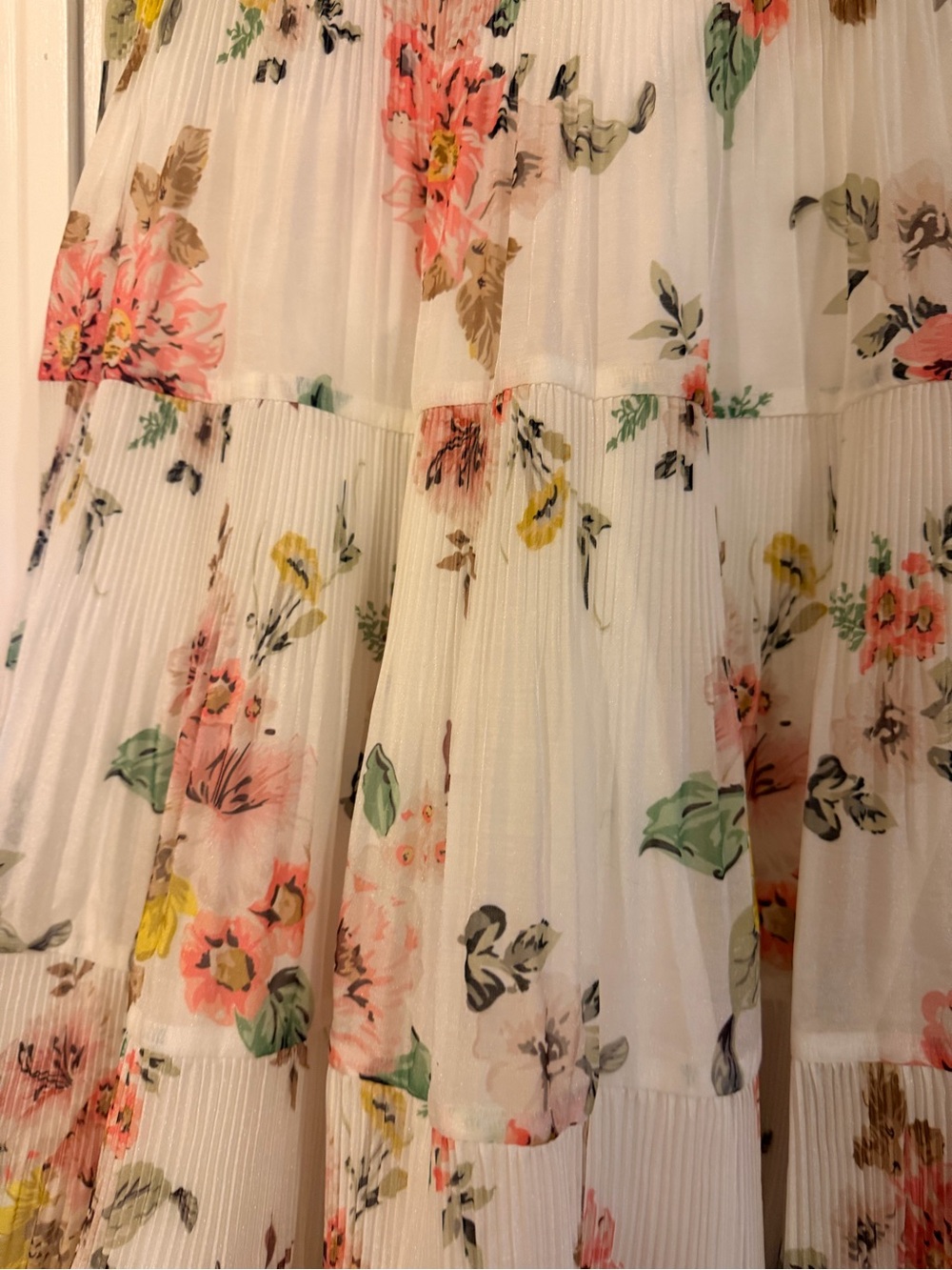 Zimmermann White Floral Maxi Skirt with Pink and Yellow Blooms - Picture 8 of 12